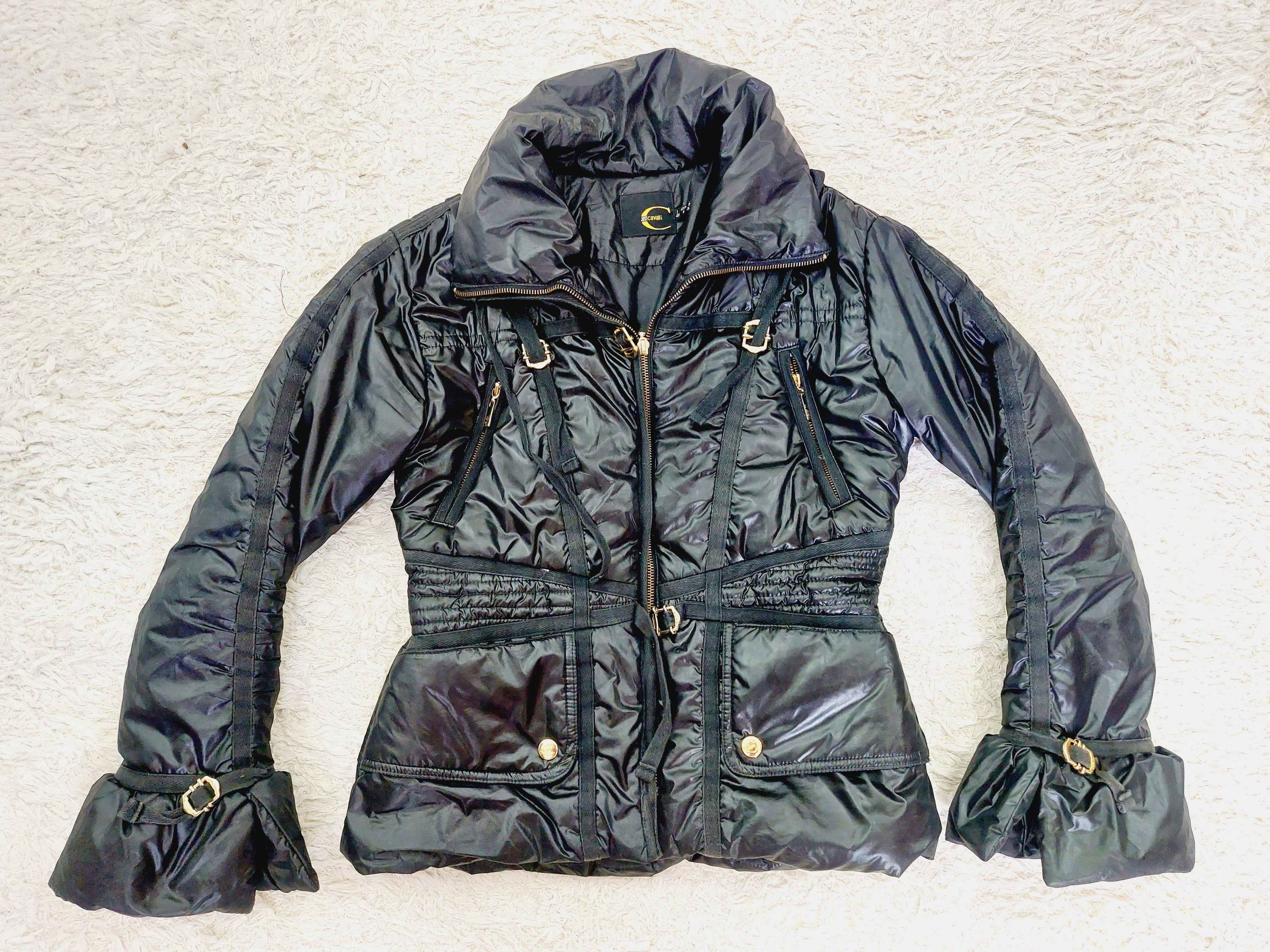 Roberto Cavalli Roberto Cavalli Black Bondage Strap BDSM Puffer Coat Size US S / EU 44-46 / 1 - 1 Thumbnail