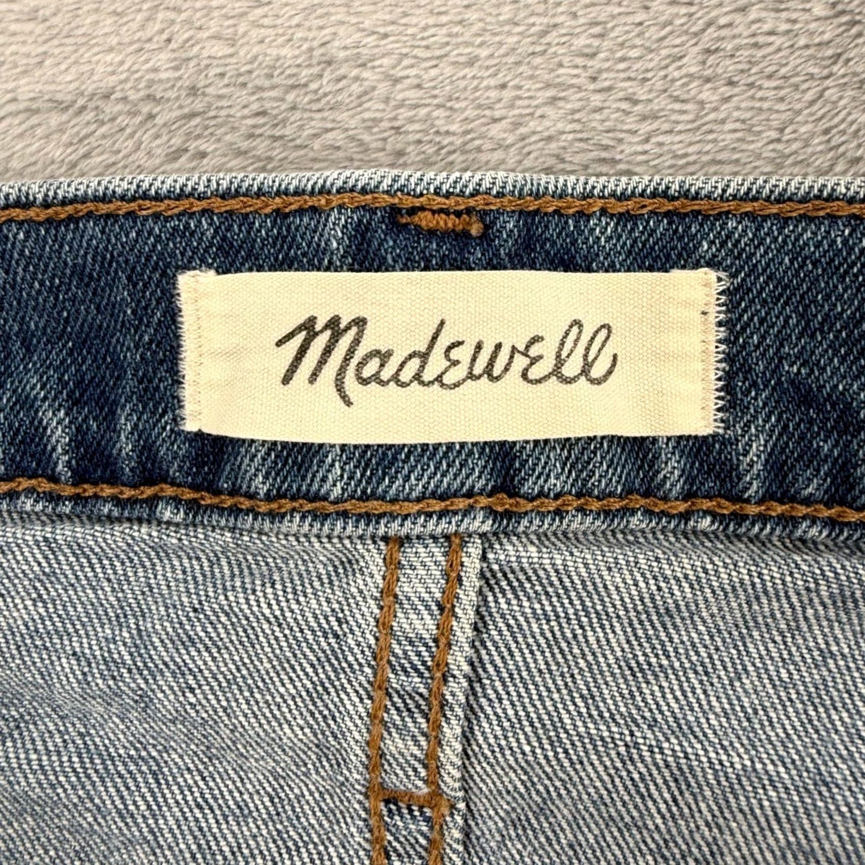 Madewell Madewell High-Rise Denim Shorts Button Fly Raw Hem Medium Wash Women's 29 Size 24" / US 00 / IT 34 - 4 Thumbnail