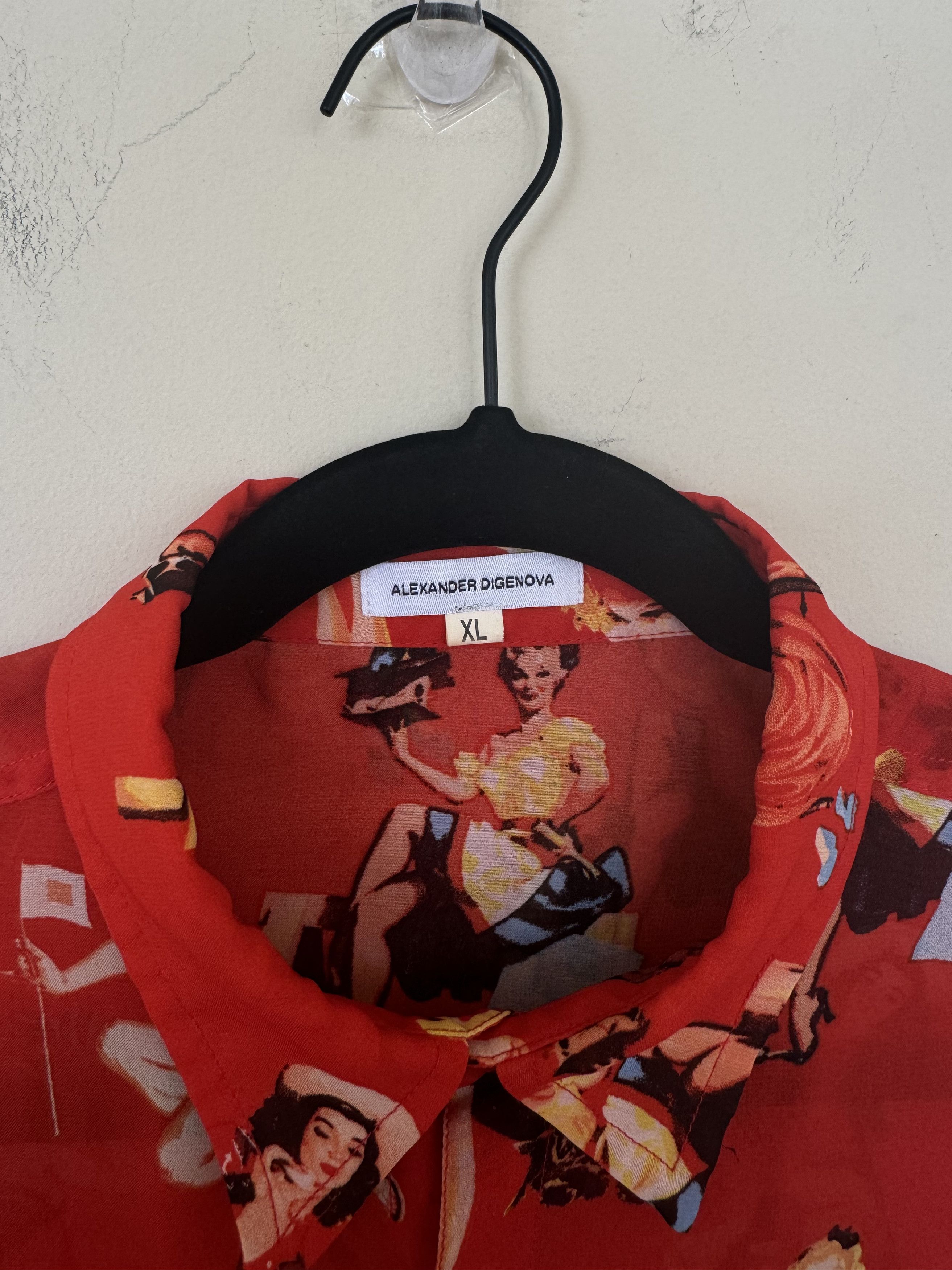 ALEXANDER DIGENOVA AD Pin Up Girls Button Up Size US XL / EU 56 / 4 - 5 Thumbnail