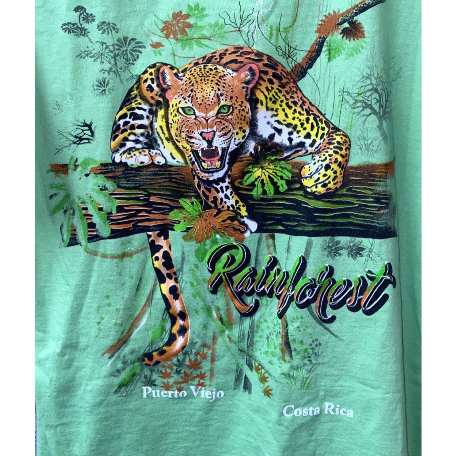 Prana Vtg Rana Tropic Mens Green Short Sleeve TIGER Graphic T-Shirt Size L Size US L / EU 52-54 / 3 - 2 Thumbnail