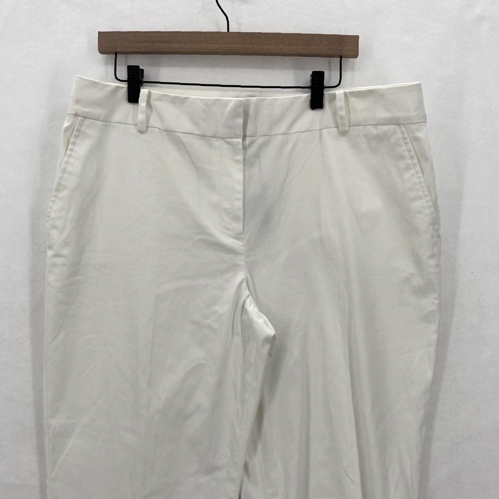 Talbots Talbots Pants Womens 16 White Heritage Straight Leg Chino Cotton Stretch Pockets Size 38" / US 16 / IT 52 - 2 Thumbnail