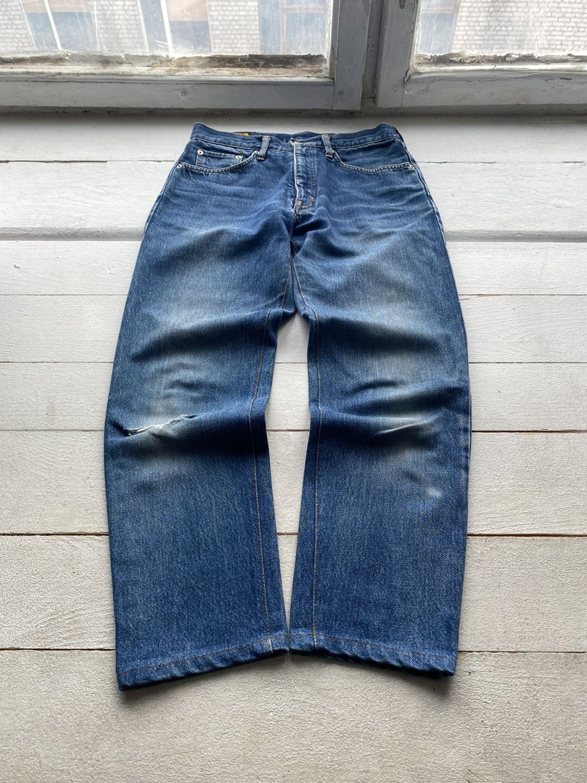 Edwin Japanese Vintage Edwin Distressed Slim Tapered Fit Jeans Size US 30 / EU 46 - 2 Thumbnail
