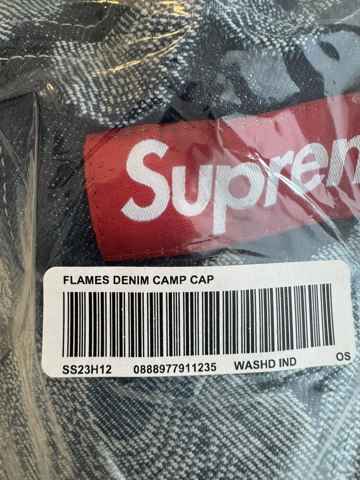 Supreme Supreme Flames Denim Camp Cap Size ONE SIZE - 4 Thumbnail