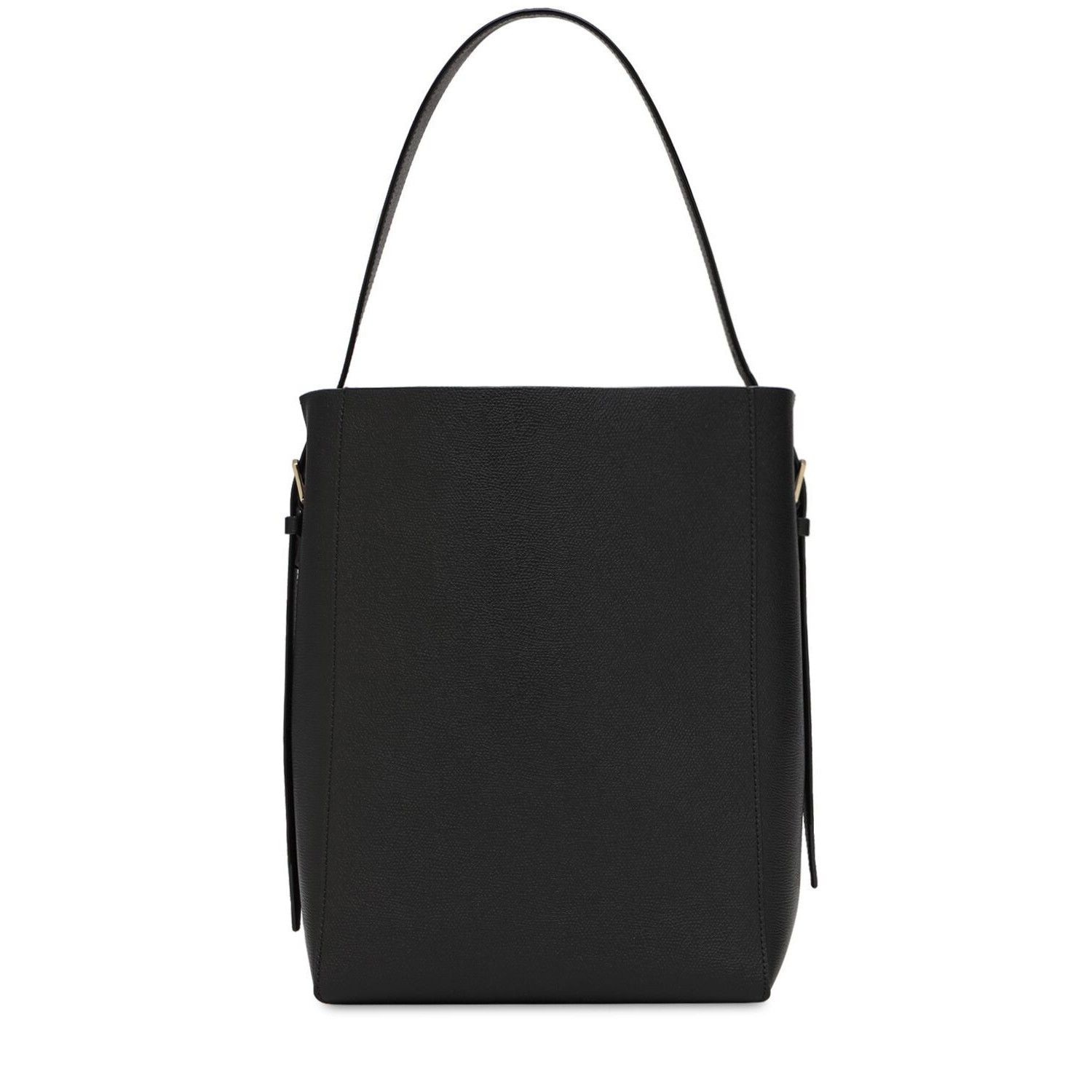 Valextra VALEXTRA Bucket Medium Black Leather Tote Bag New Size ONE SIZE - 3 Thumbnail