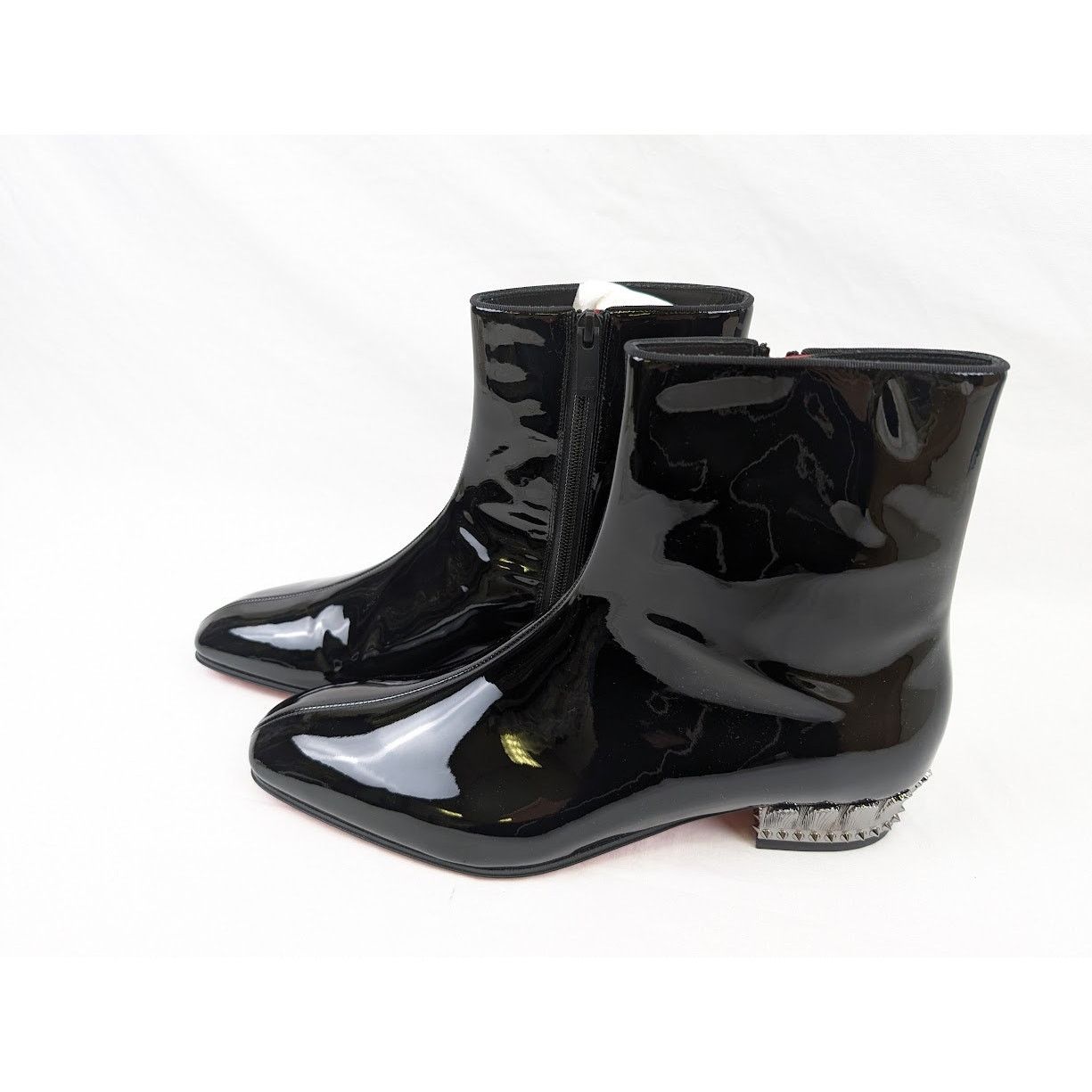 Christian Louboutin o1rshd1 Patent Lipsiboots in Black/Lin Loubi Size US 11.5 / EU 44-45 - 18 Thumbnail