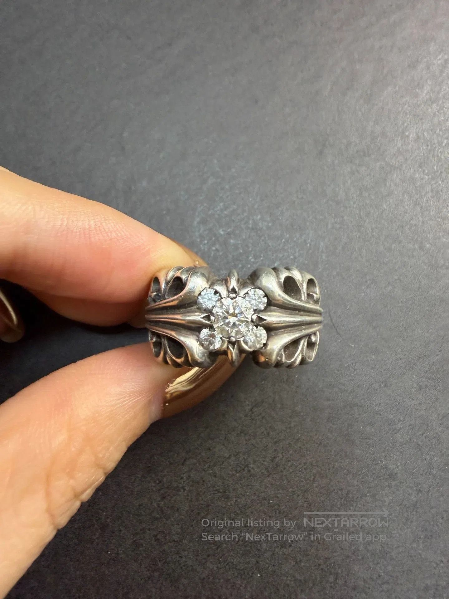 Chrome Hearts Chrome Hearts K&T Five Diamond Ring. Size ONE SIZE - 3 Thumbnail