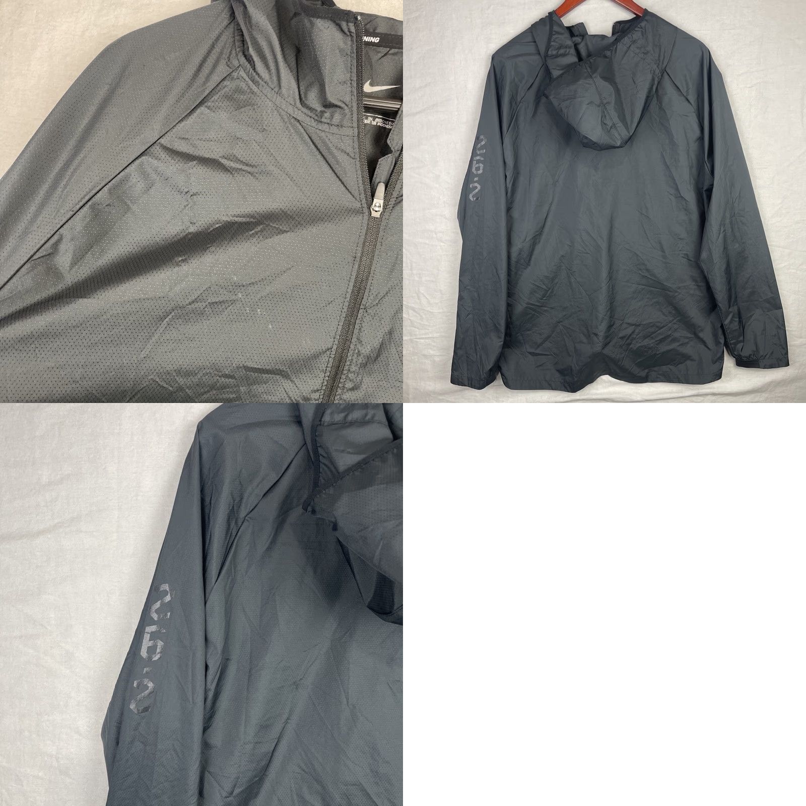 Nike Nike Windrunner Jacket Mens XL Black Chicago Marathon 2019 Hooded Zip Up Windrunner CK0769 Size US XL / EU 56 / 4 - 9 Thumbnail