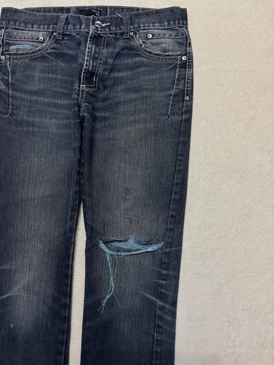Japanese Brand GRUNGE CRAZY Japanese Thrashed Distressed Slim Skinny Jean Size US 33 - 5 Thumbnail