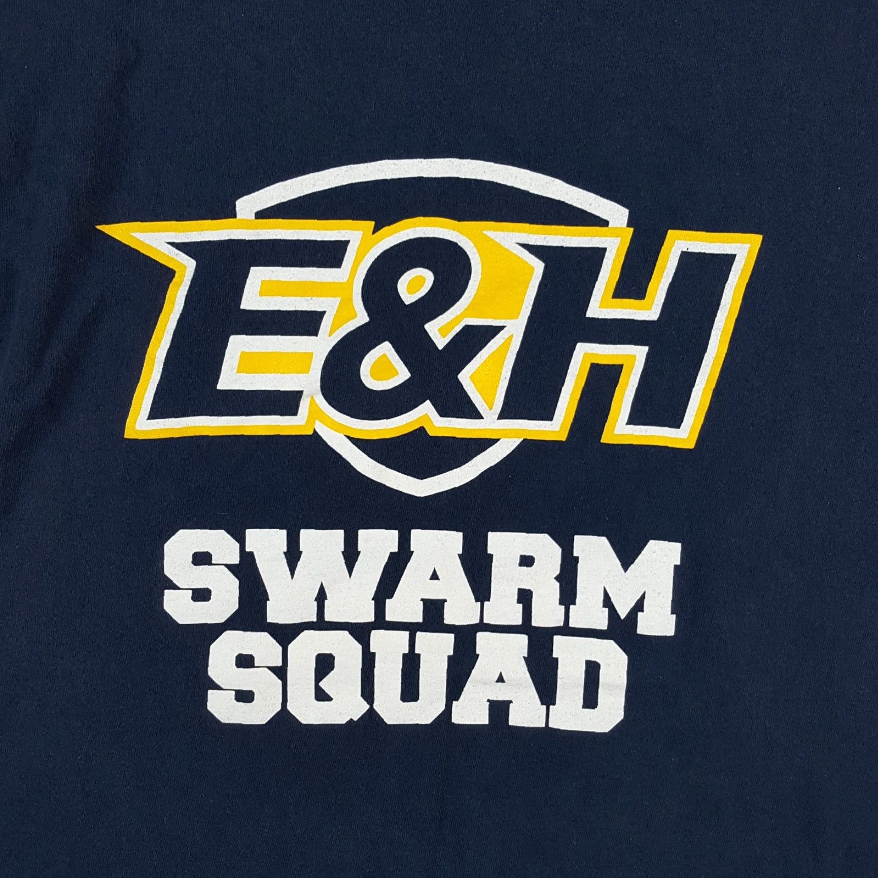 Gildan VINTAGE Gildan Emory & Henry Swarm Squad College T-Shirt Men's Large Blue Solid 00s Retro School Sports Size US L / EU 52-54 / 3 - 3 Thumbnail