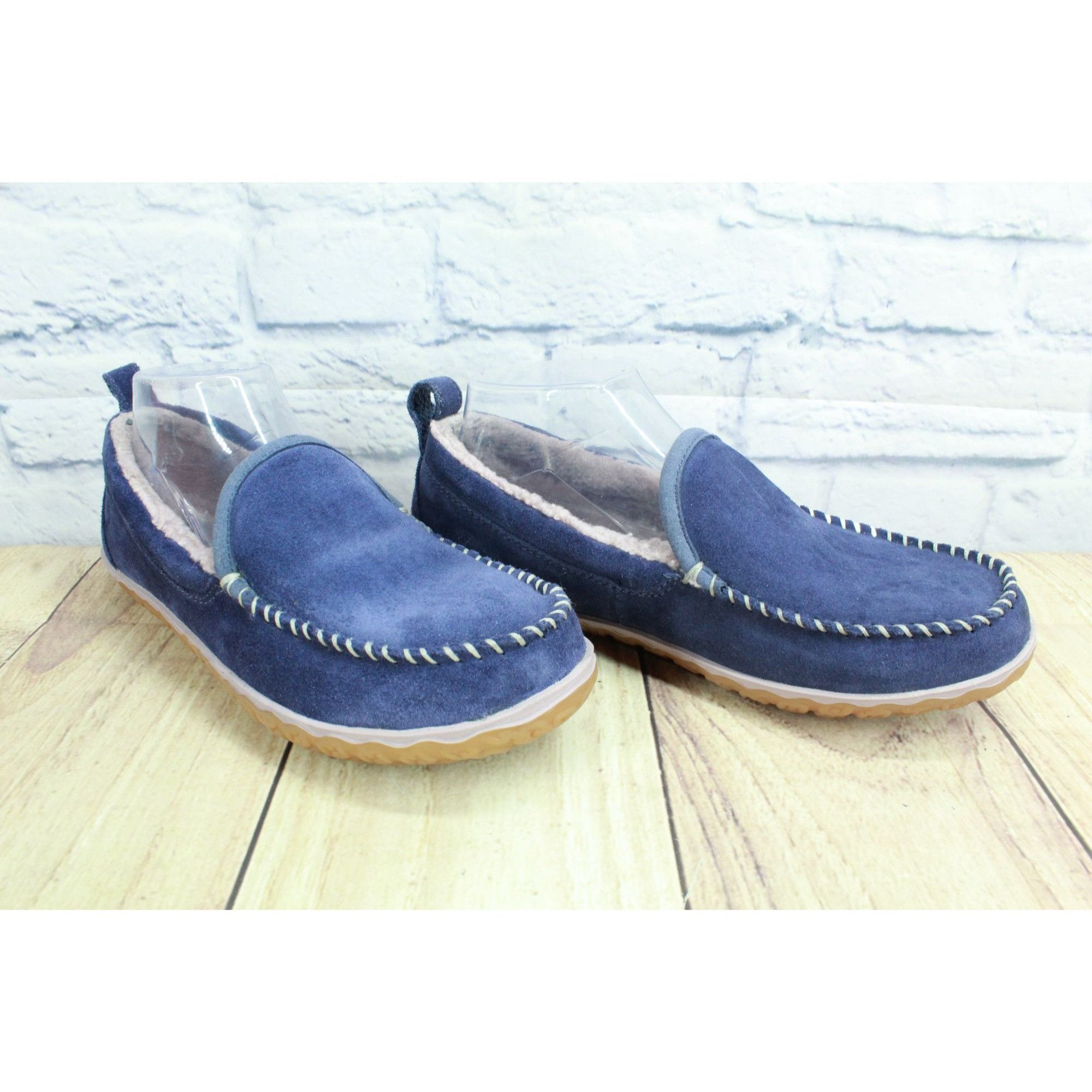 L.L. Bean LL Bean Purple Suede Fleece Lined Mountain Moccasin Slippers Size US 8 / IT 38 - 2 Thumbnail