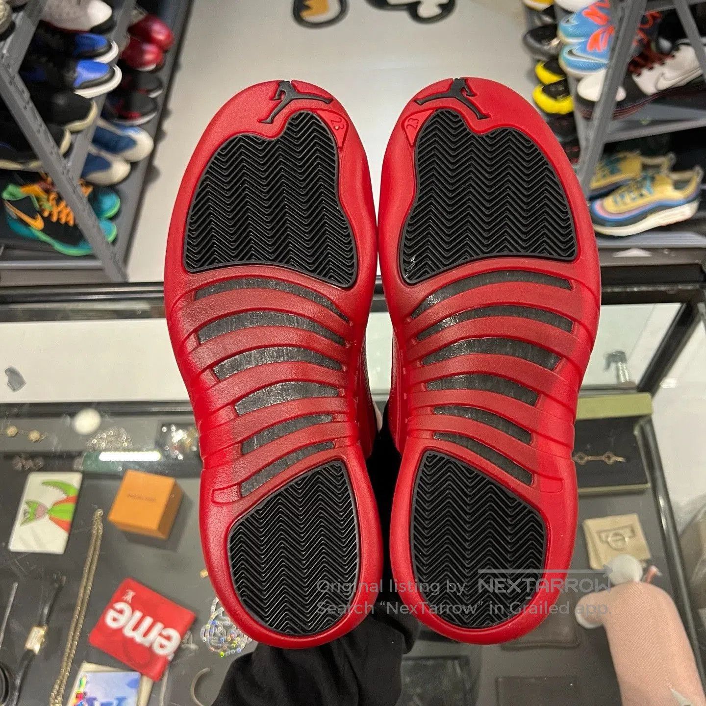 Jordan Brand Jordan AJ12 Black Red. Size US 11 / EU 44 - 4 Thumbnail