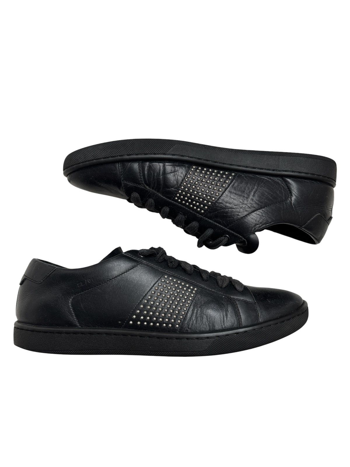 Saint Laurent Paris Hedi Slimane era Stud Court Classic Sneakers Size US 8 / EU 41 - 4 Thumbnail