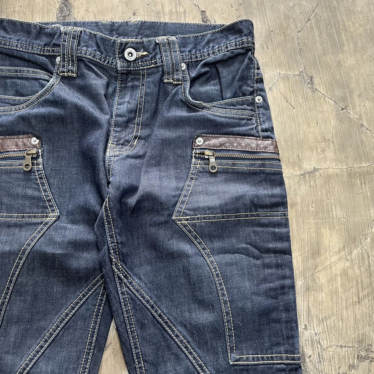 If Six Was Nine FLARED🔥Michel Klien Paris Utility Design Y2K Jeans/ifsixwa9 Size US 29 - 5 Thumbnail