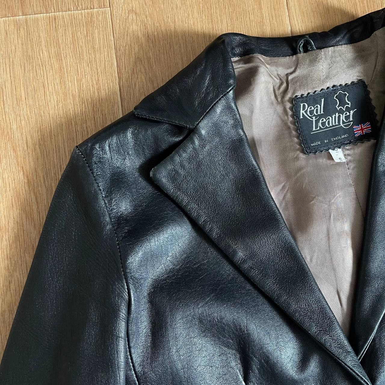 Leather × Vintage Vintage 90's Women Leather Blazer Jacket in Black Size S / US 4 / IT 40 - 6 Thumbnail