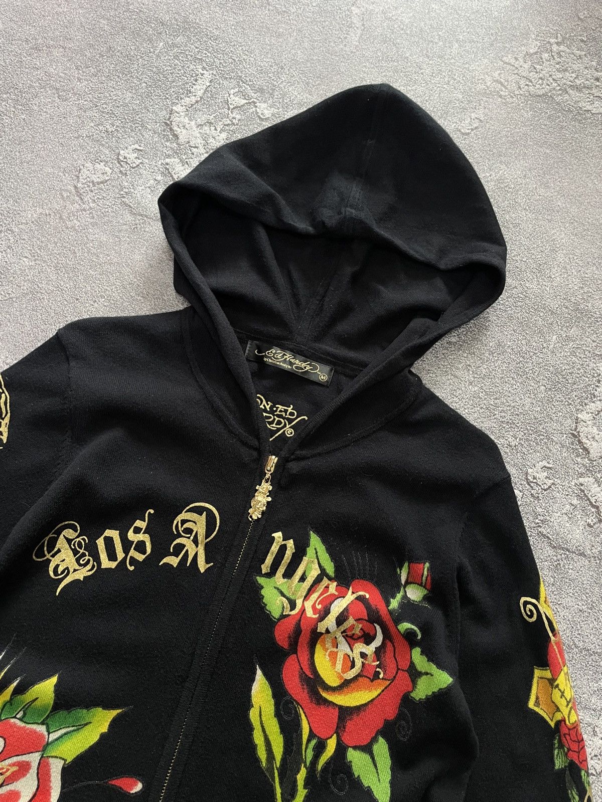 Ed Hardy VTG Ed Hardy Black Roses And Tiger Tattoo Logo Zip Hoodie Size M / US 6-8 / IT 42-44 - 5 Thumbnail
