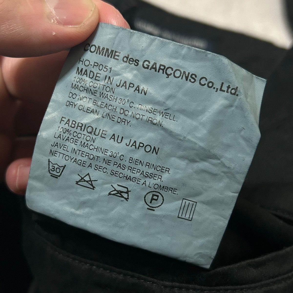 Comme des Garcons Homme 708 Comme Des Garcons Homme pants men cotton rare Black Size US 31 - 6 Thumbnail