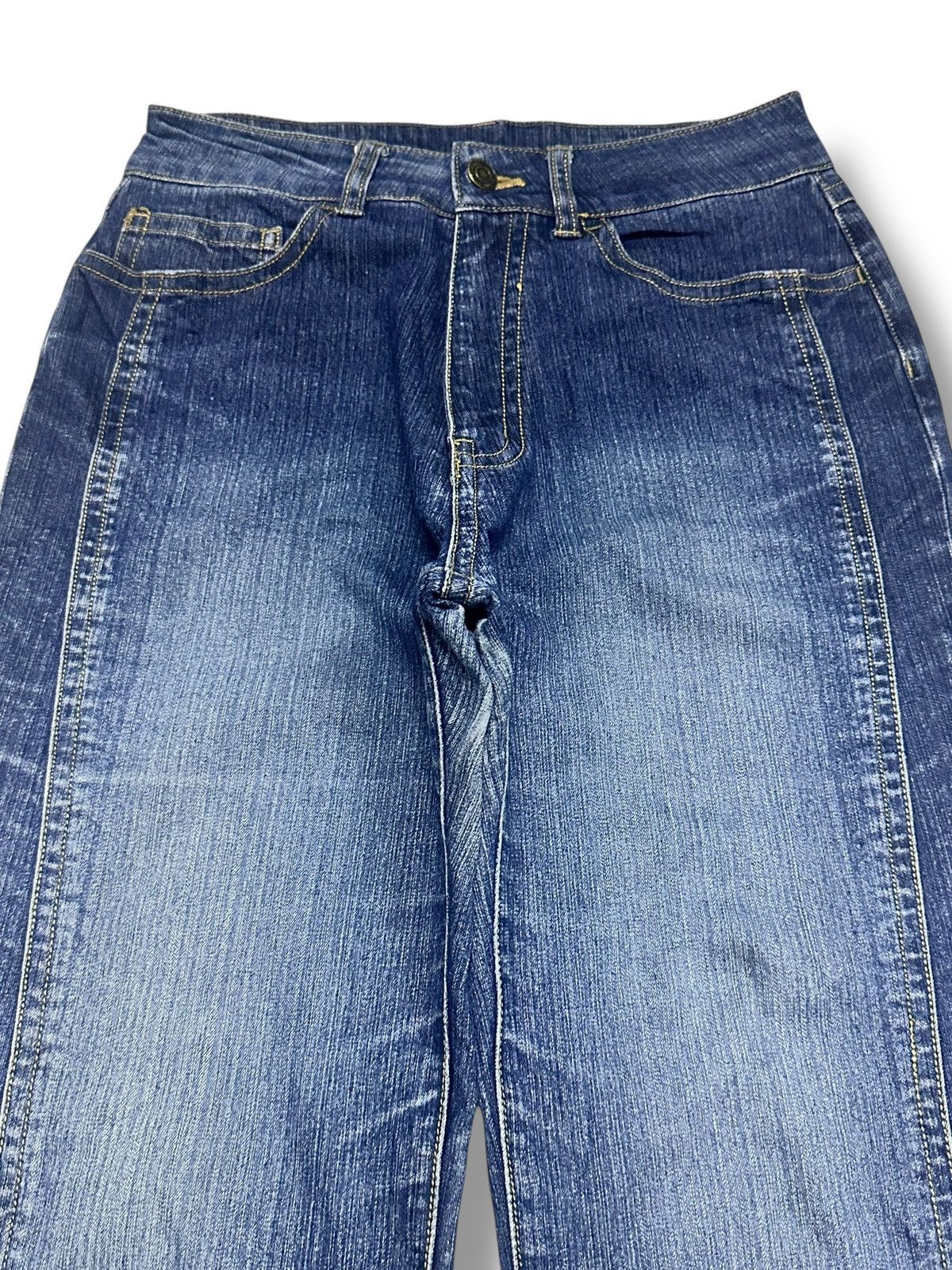 Japanese Brand Bootcut Style With Faded Wash and Thunder Striked Size US 28 / EU 44 - 3 Thumbnail