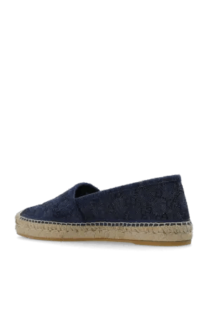 Gucci o1s1wg110425 Espadrille With GG Crystals in Navy Blue Size US 10 / IT 40 - 3 Thumbnail