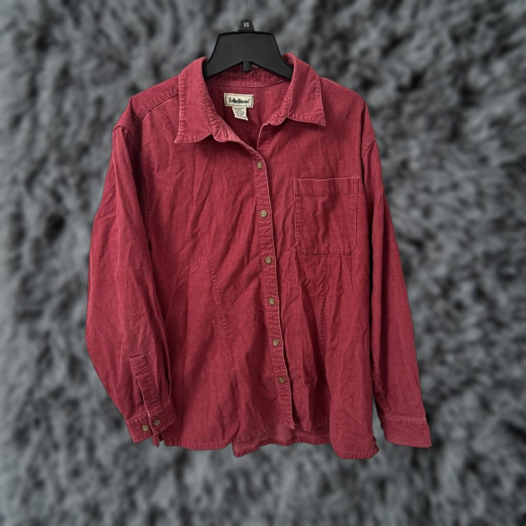 Vintage VINTAGE LL Bean Corduroy Shirt Womens Medium Red Button Down Long Sleeve 90s Womens Size M / US 6-8 / IT 42-44 - 1 Thumbnail
