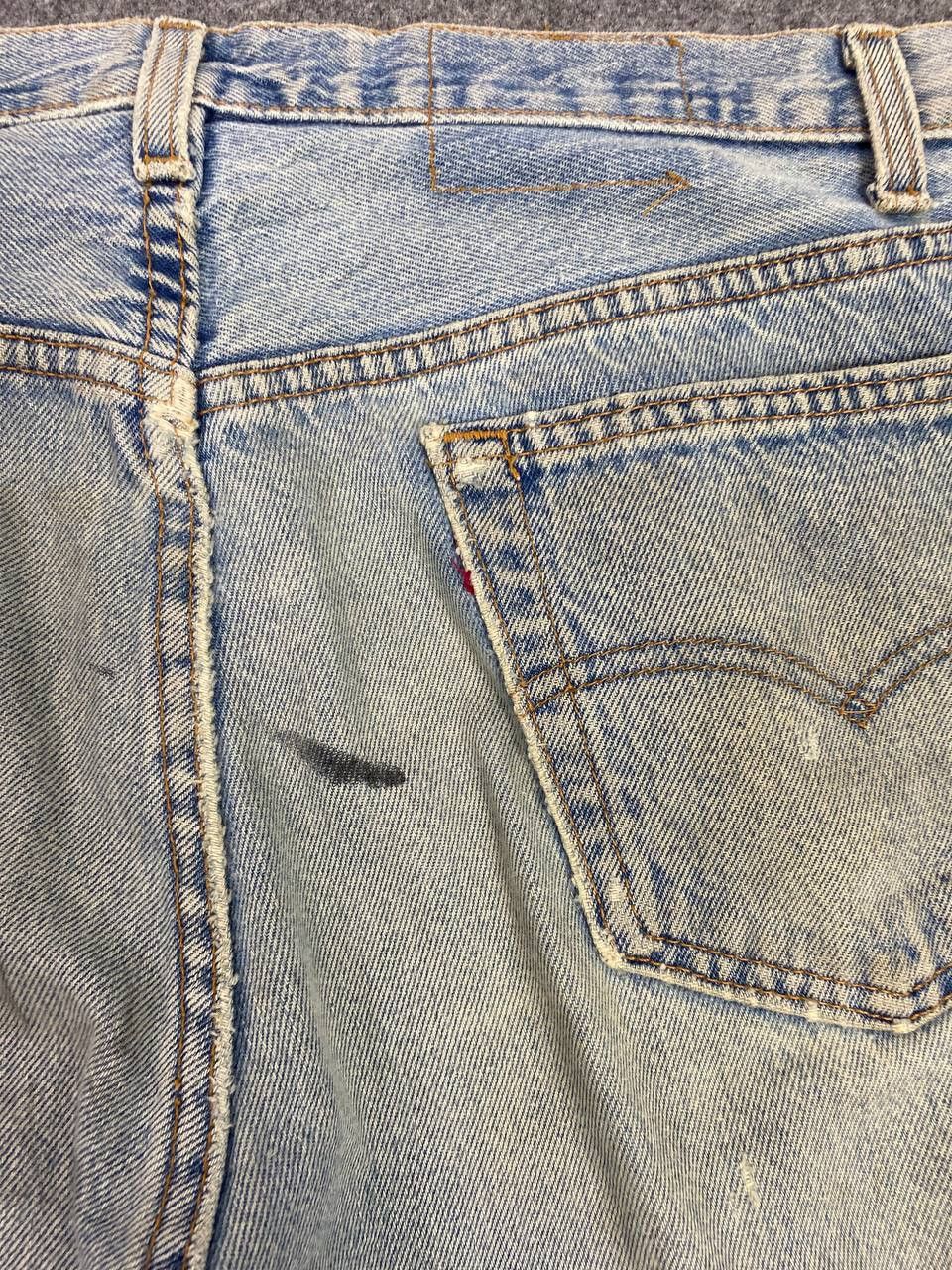 Levi's vintage levis 501 slightly distressed denim nice design Size US 36 / EU 52 - 5 Thumbnail