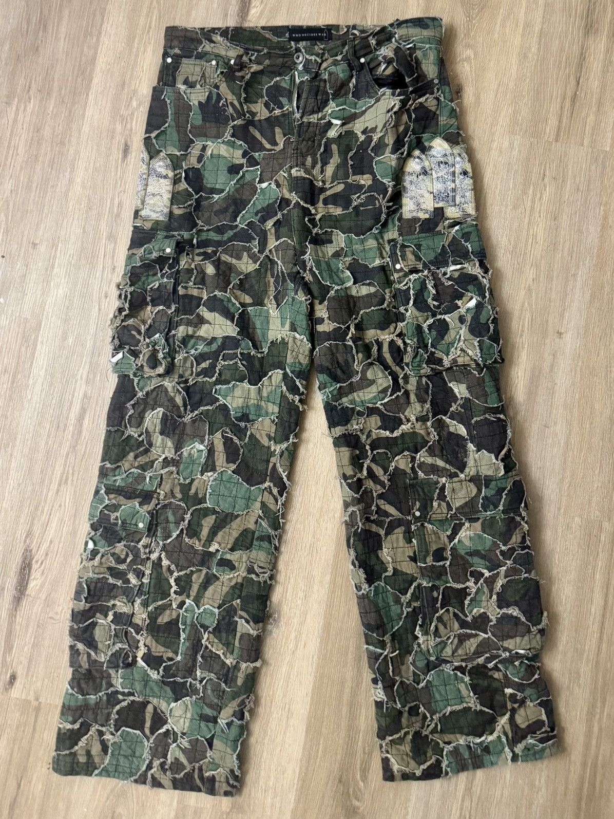 Who Decides War Who Decides War Distress Cargo Pants Size US 36 / EU 52 - 1 Thumbnail