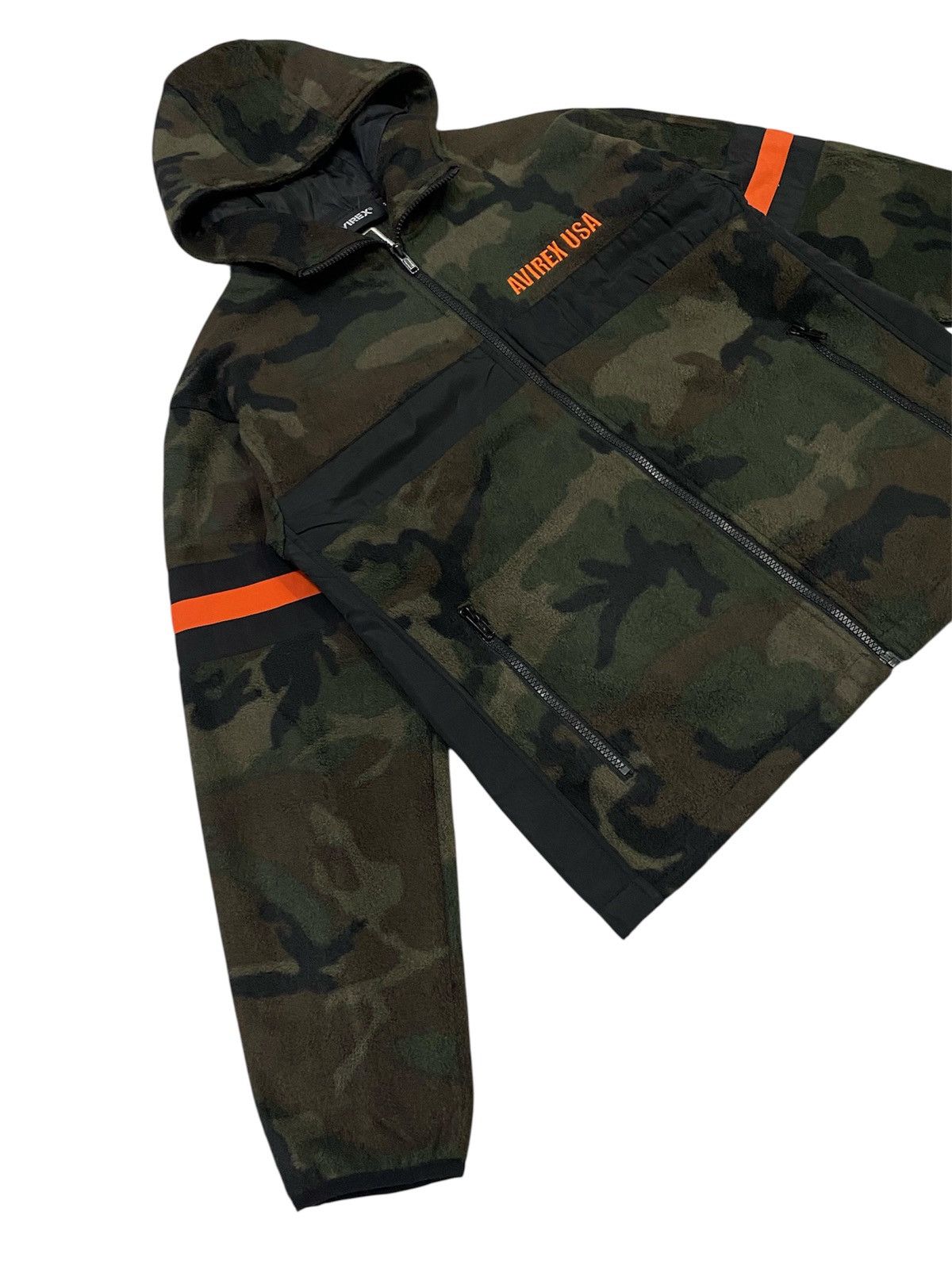 Avirex Avirex Camo Big Logo Fleece Zipper Hoodie Jacket Size US M / EU 48-50 / 2 - 18 Thumbnail
