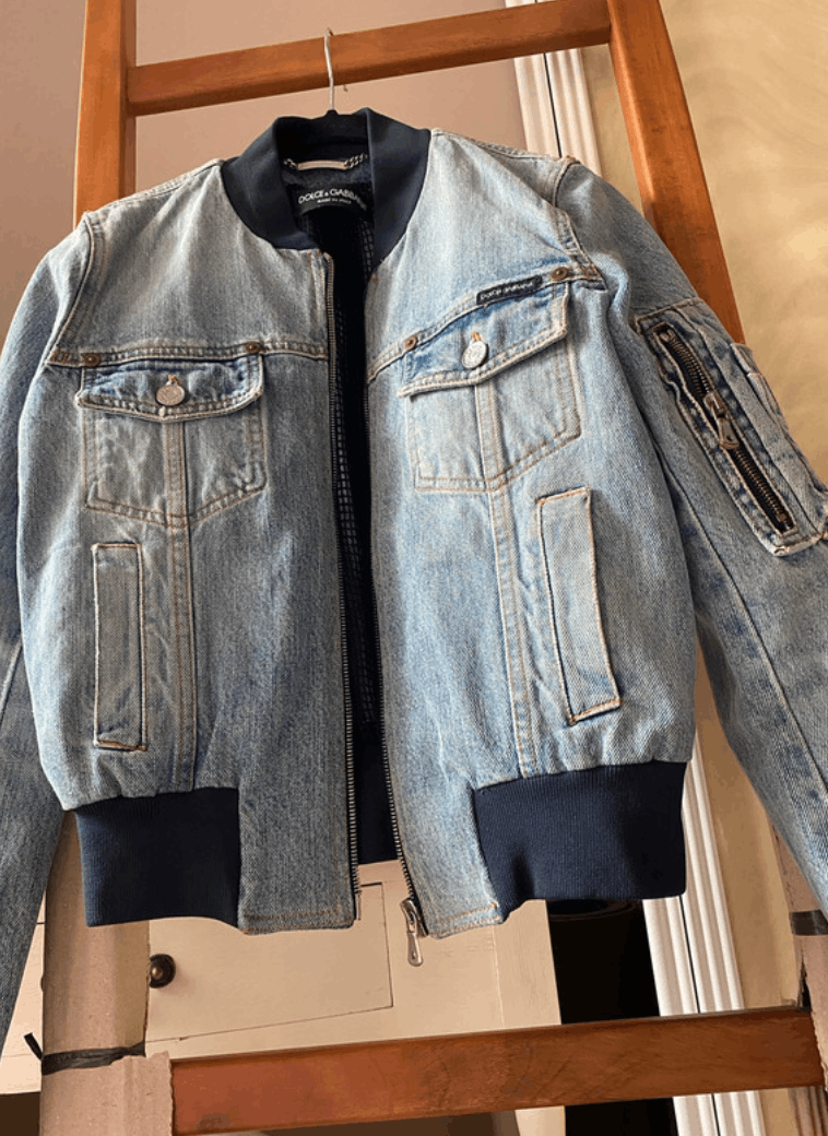 Dolce & Gabbana × Vintage Dolce Gabbana Jacket Bomber Denim Biker Moto Bike Racing Size S / US 4 / IT 40 - 1 Thumbnail