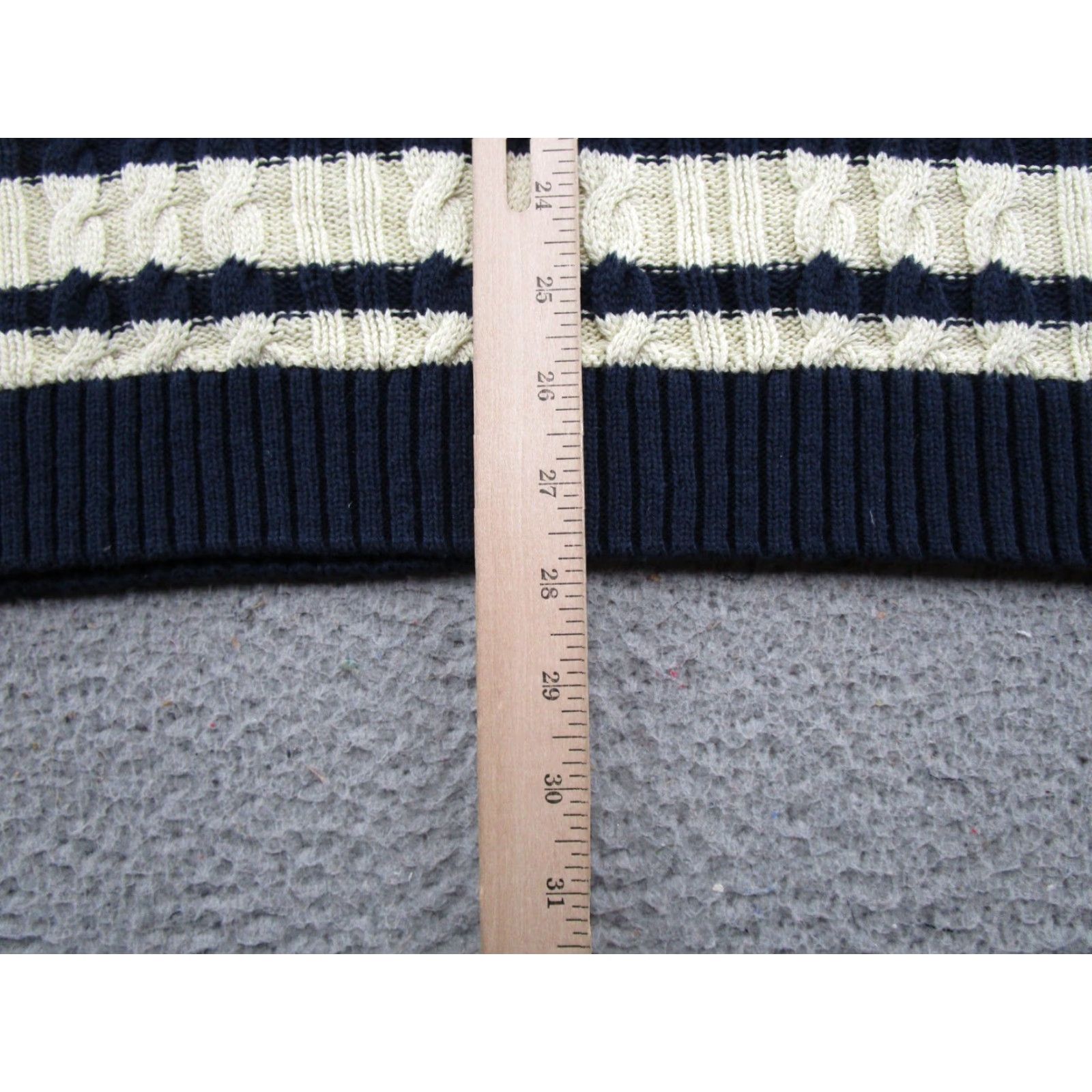 Vintage VTG 90s Old Glory Cable Knit Pullover V-Neck Heavy Sweater Vest Size XLT Golf Men Size US XL / EU 56 / 4 - 5 Thumbnail
