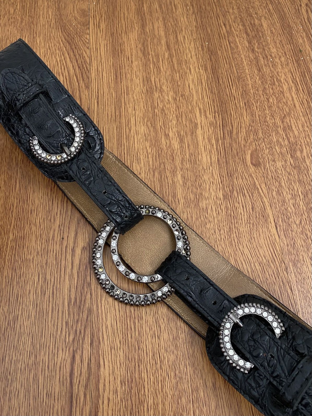 If Six Was Nine × Japanese Brand × KMRii Black alligator belt Size ONE SIZE - 4 Thumbnail