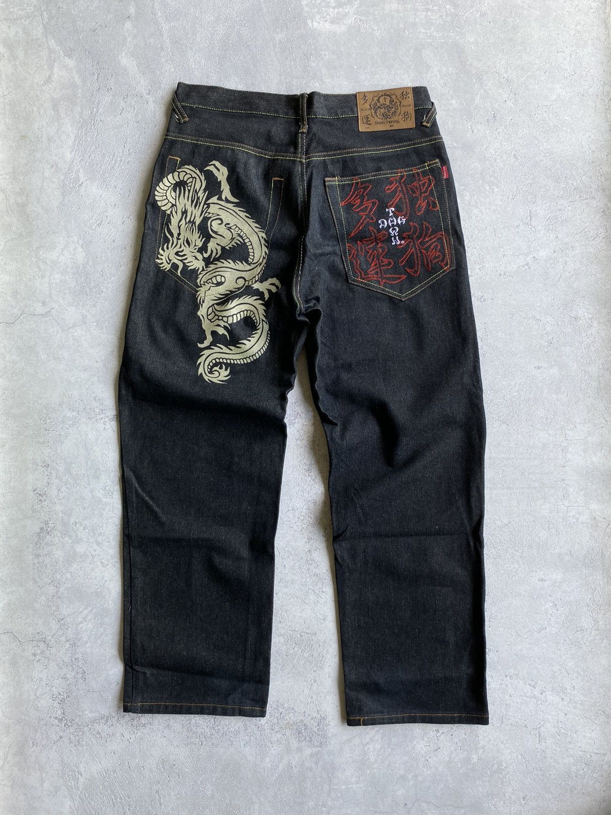 image of Dogtown Vintage Dog Town Black Dragon Pants Size 32 in Blue, Men's