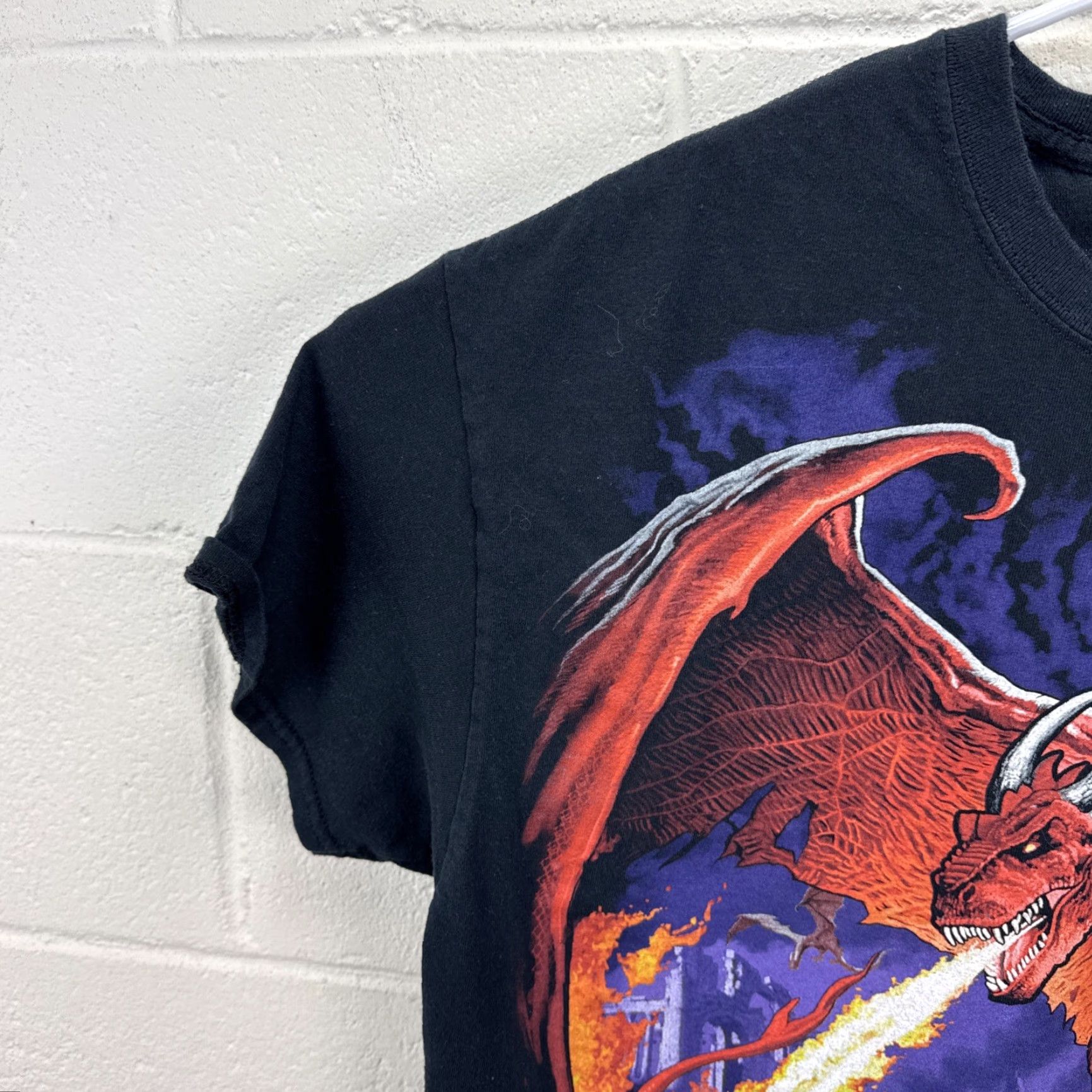 Liquid Blue Liquid Blue Shirt XL Black Dragon T Shirt Graphic Print Fantasy 90s Big Print Mens Size US XL / EU 56 / 4 - 5 Thumbnail