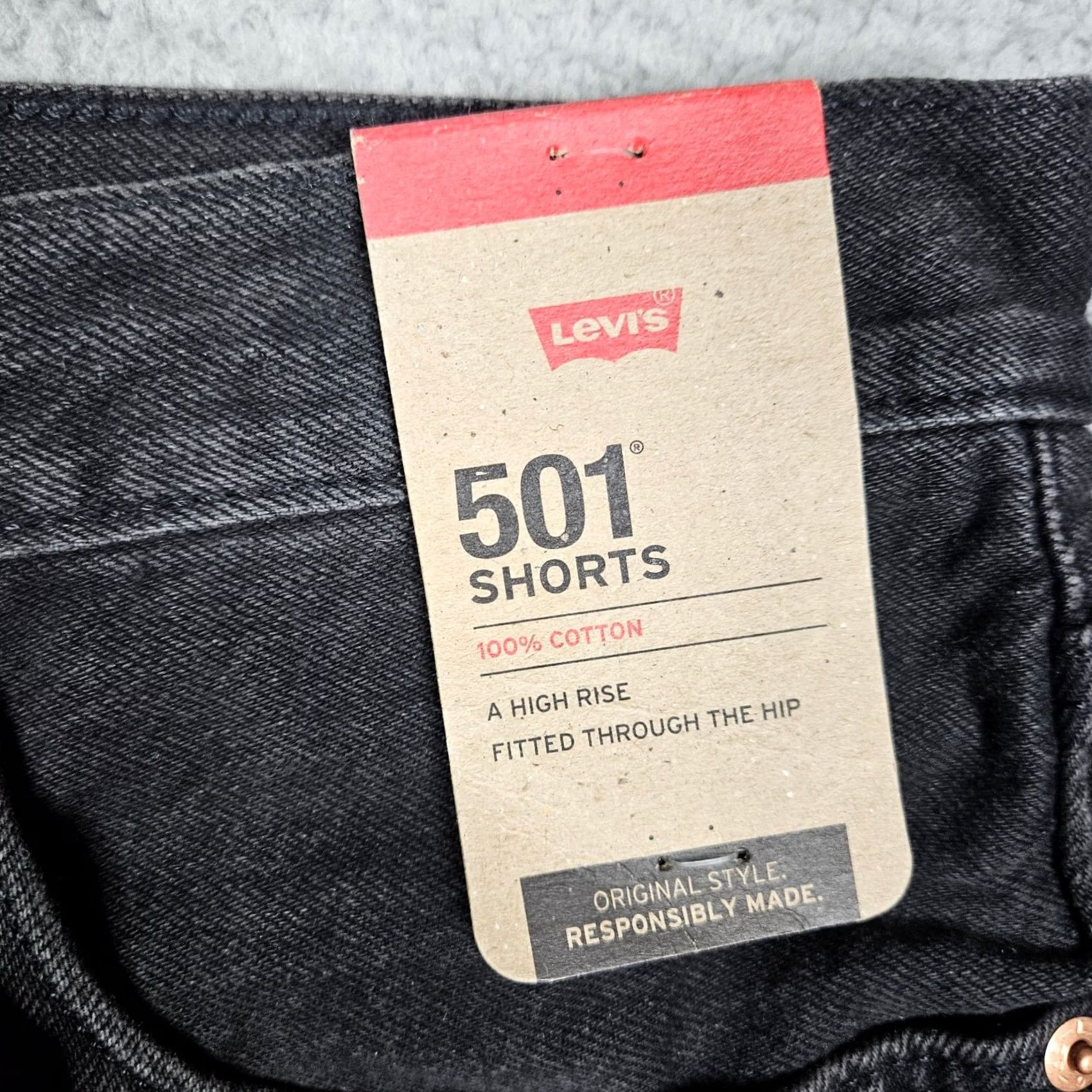 Levi's Levi's 501 Cotton High Rise Fitted Through the hip Light black Short Size 32 NEW Size 24" / US 00 / IT 34 - 5 Thumbnail