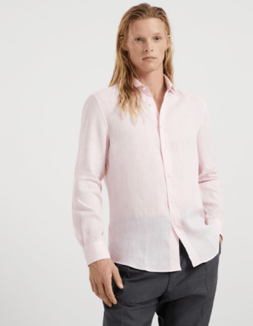 Brunello Cucinelli Shirt in Light Pink Size US L / EU 52-54 / 3 - 1 Thumbnail