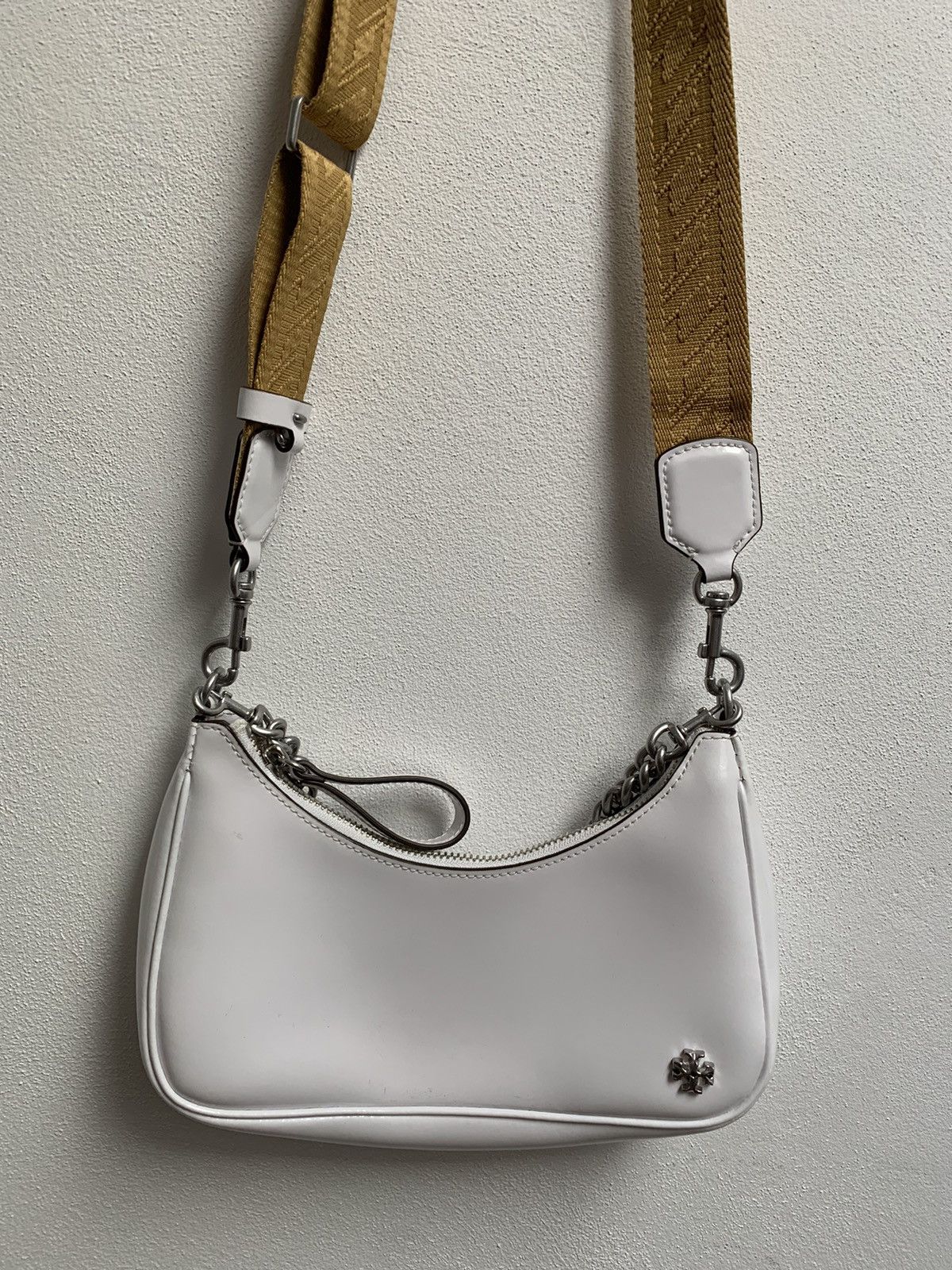 Tory Burch Tory Burch Mercer Spazzolato Leather Shoulder Bag Size ONE SIZE - 7 Thumbnail