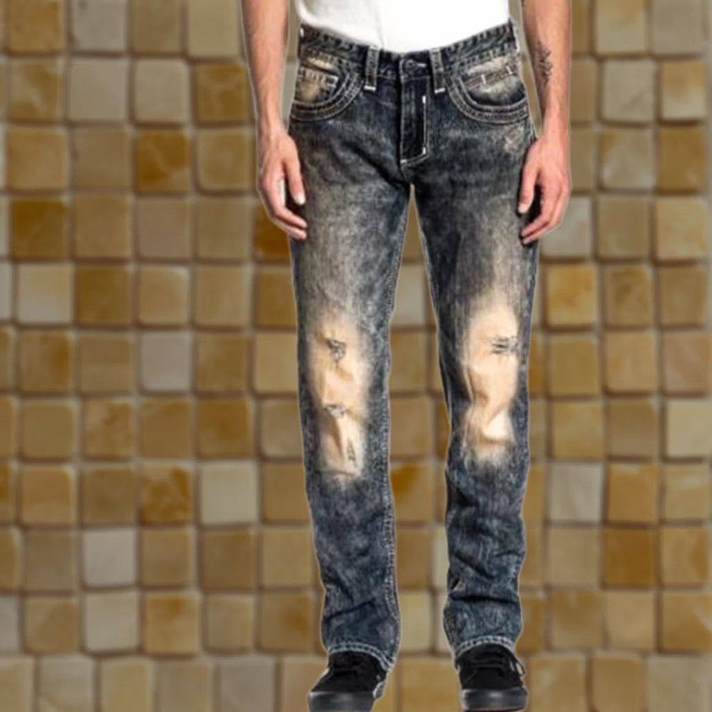 Affliction AFFLICTION Jeans CONDOR Ace Fleur Blue Jeans 40 MENS Regular Blue Denim 110SS216 Size US 40 / EU 56 - 1 Preview