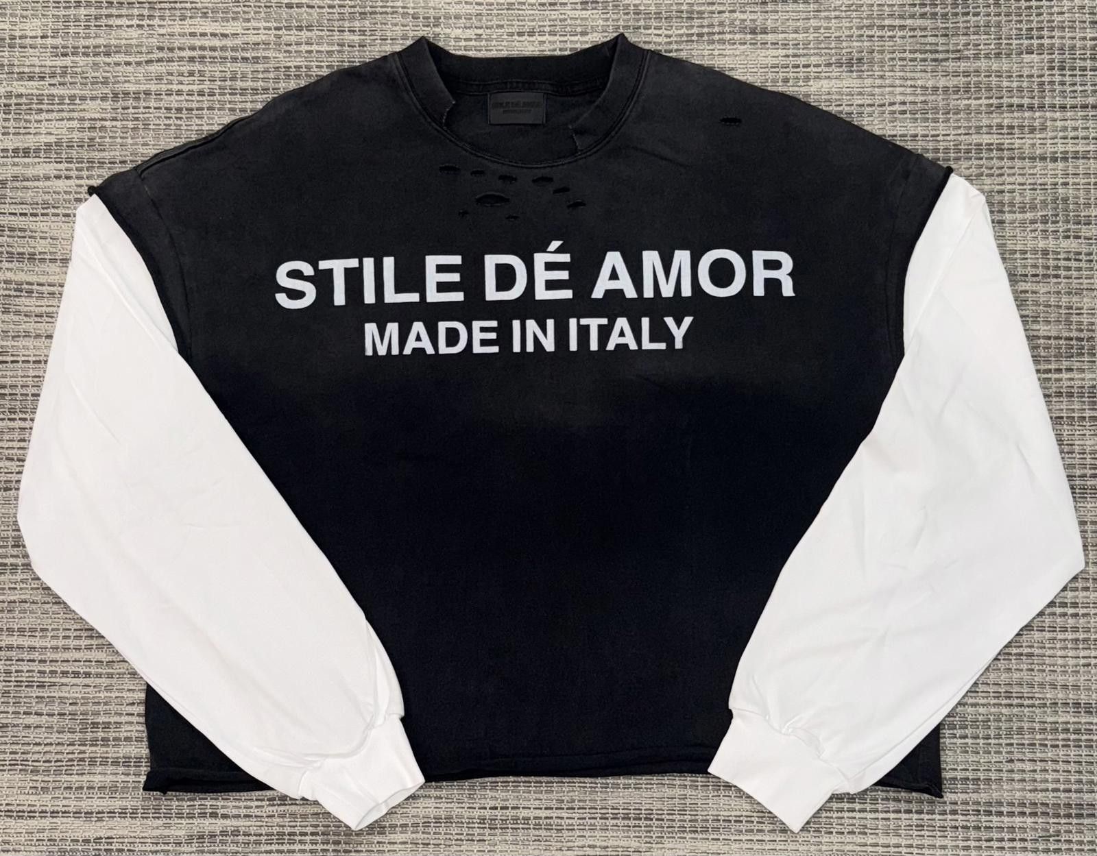 Other Stile De Amor Nero Su Bianco Men's Long Sleeve Size US XXL / EU 58 / 5 - 1 Thumbnail
