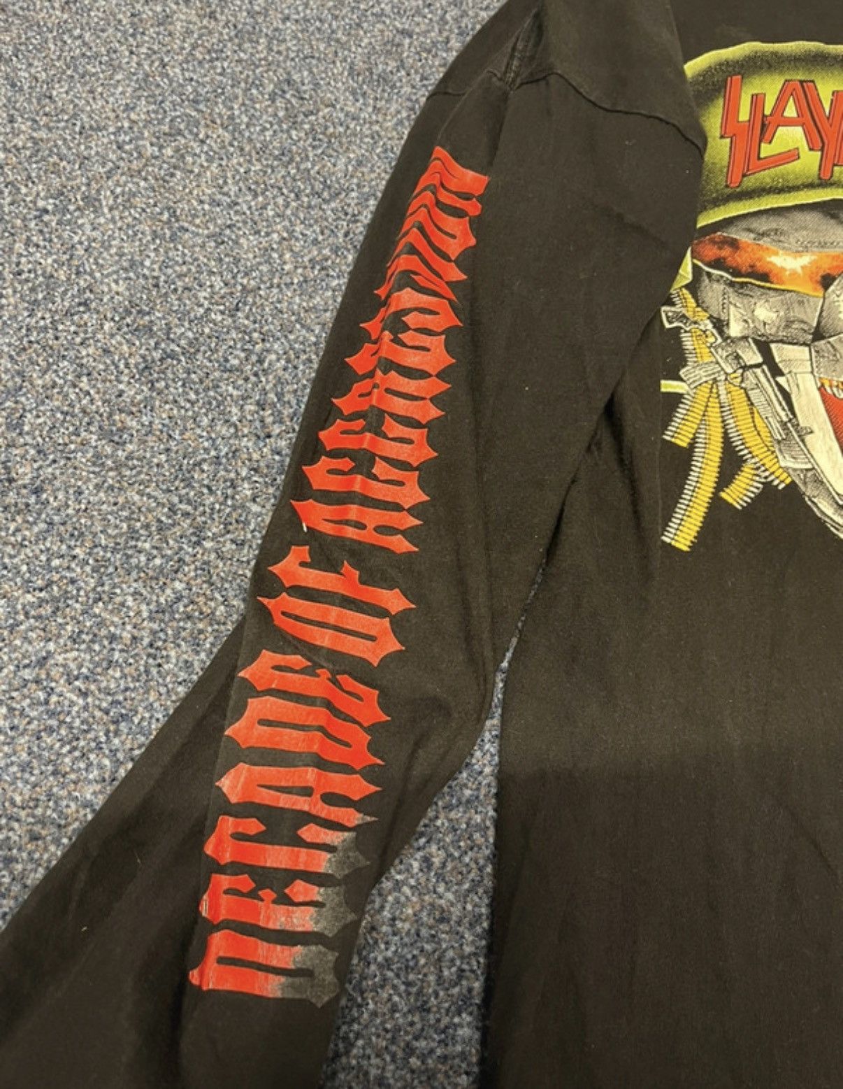 Slayer Slayer Clash of the Titans Tour 1991 long sleeve Size US XL / EU 56 / 4 - 3 Thumbnail
