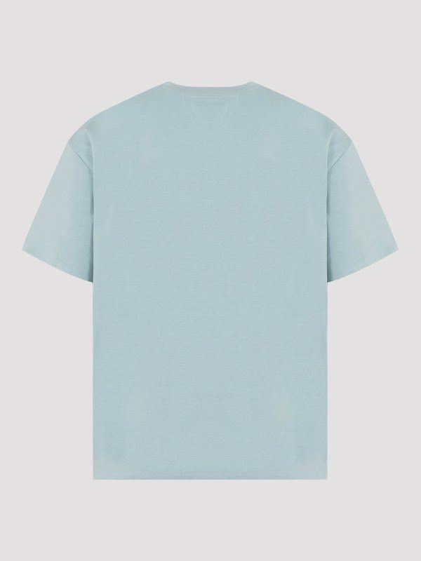 Bottega Veneta o1s1rm0326 Double Layer Light Cotton Jersey T-Shirt in Blue Size US S / EU 44-46 / 1 - 2 Thumbnail
