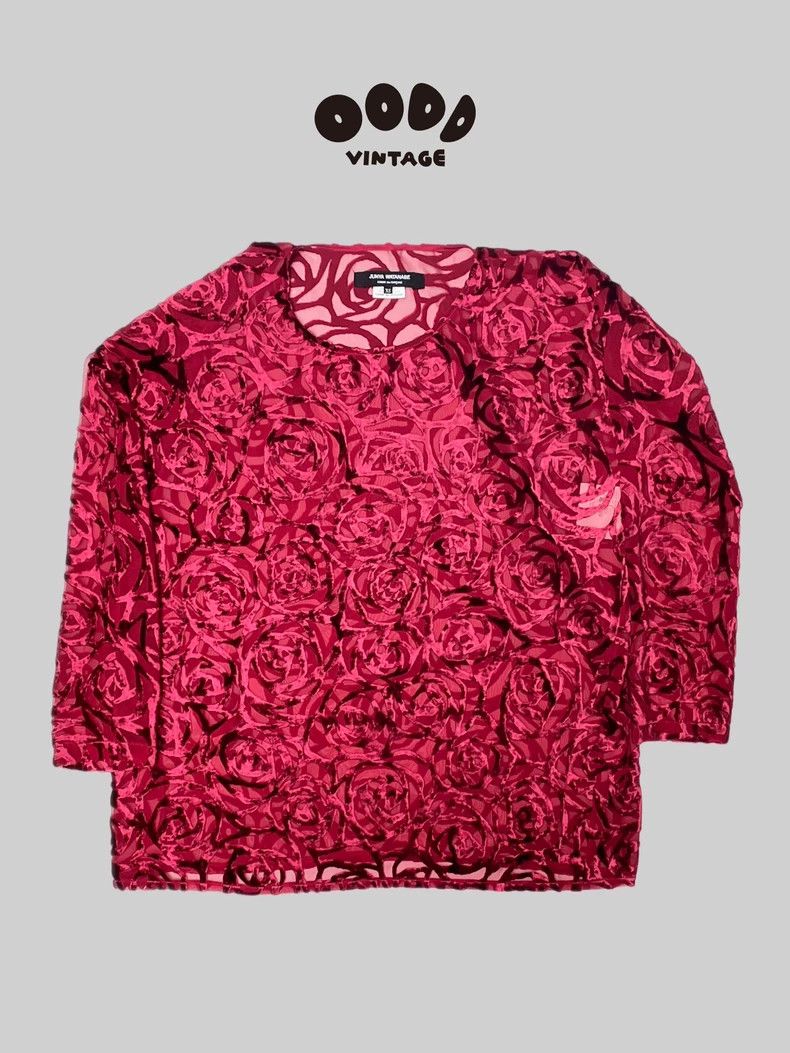Junya Watanabe Junya Watanabe Velvet Rose Hollow Out Top Size L / US 10 / IT 46 - 1 Thumbnail