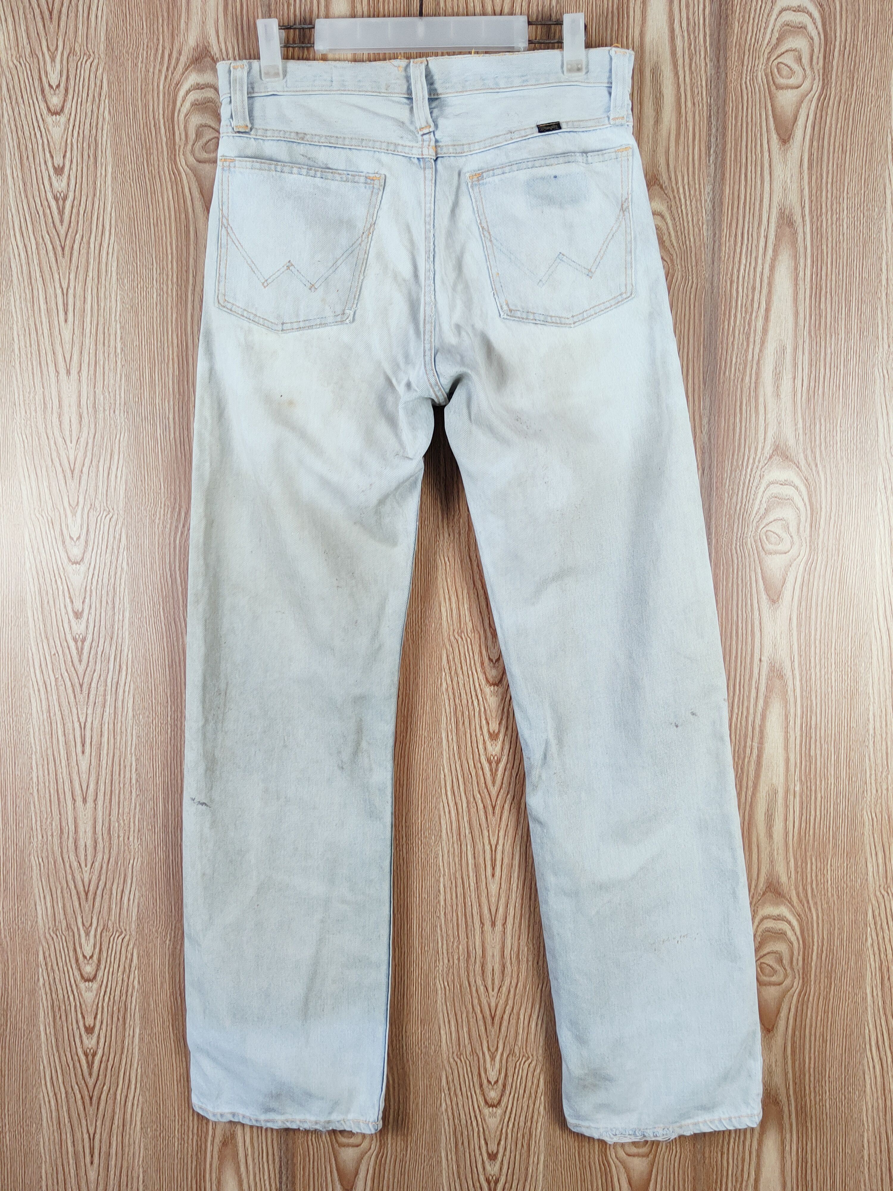 Japanese Brand Wrangler Blue Faded Distressed Ripped Jeans #W542 Size US 32 / EU 48 - 8 Thumbnail