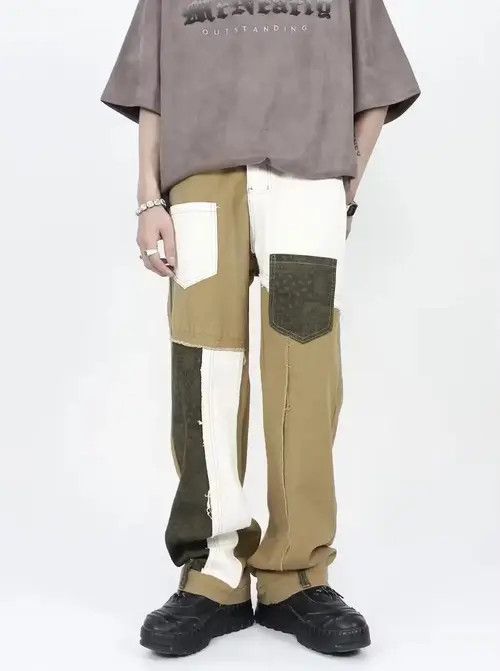 Japanese Brand × Vintage Fashion patchwork pants with bandana print Size US 30 / EU 46 - 1 Thumbnail