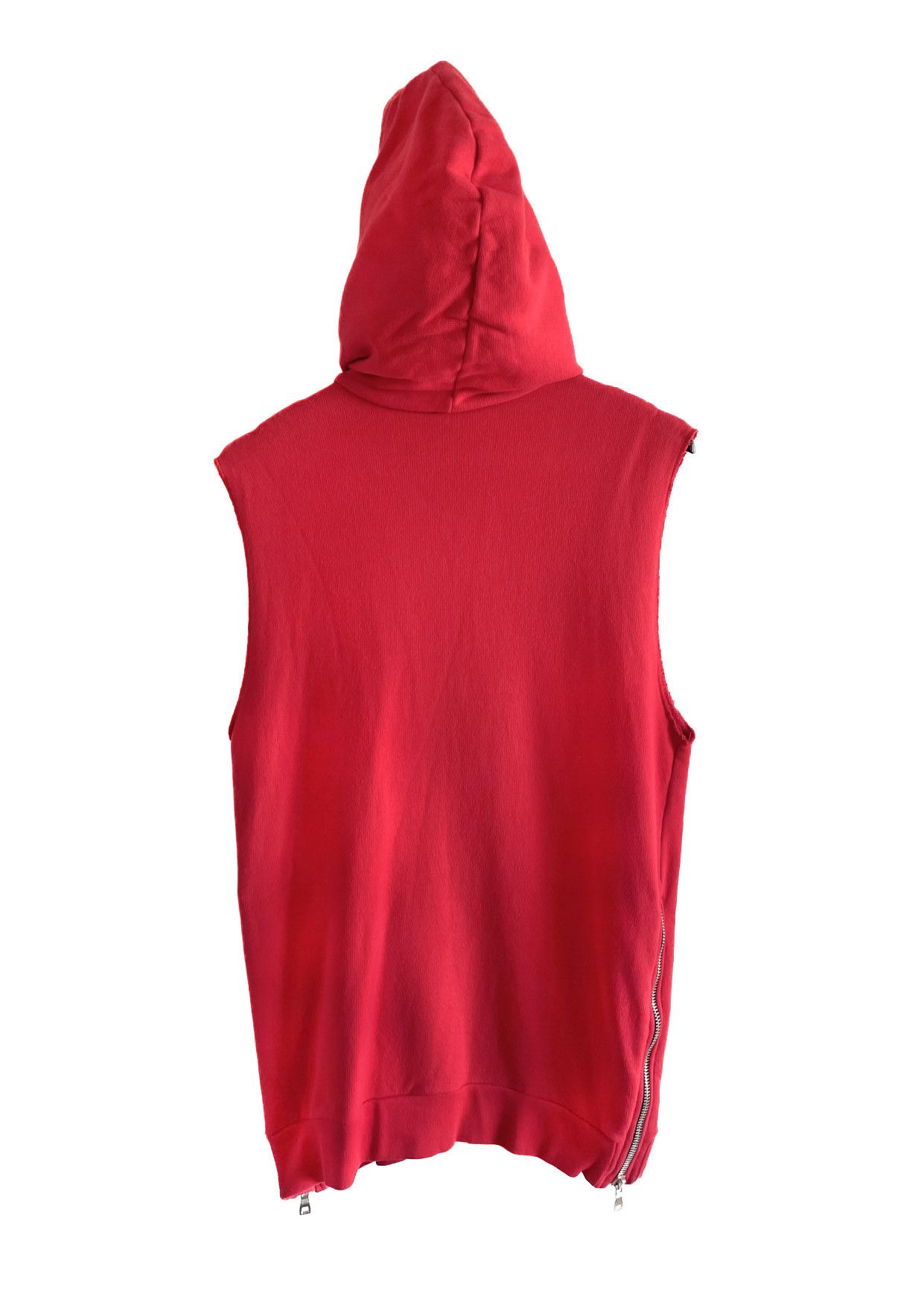 Balmain Balmain Red Sleeveless Zipped-up Embroidered Hoodie Vest Size US M / EU 48-50 / 2 - 2 Thumbnail