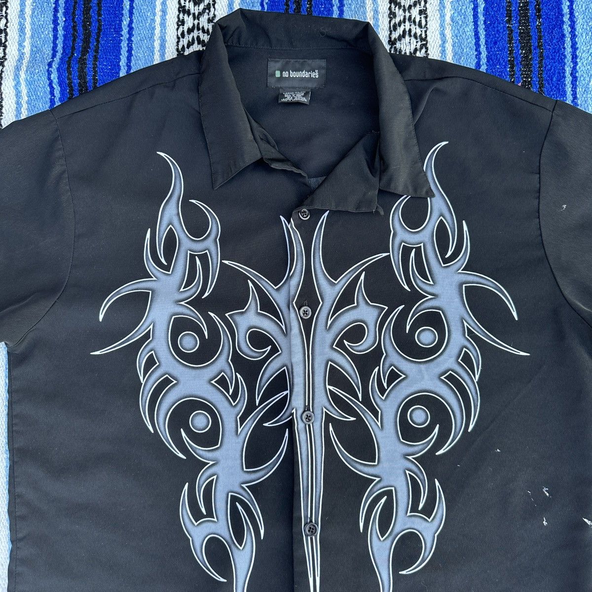 Vintage Vintage Men's Tribal Dragon Black Flame No Boundaries L Size US L / EU 52-54 / 3 - 2 Thumbnail