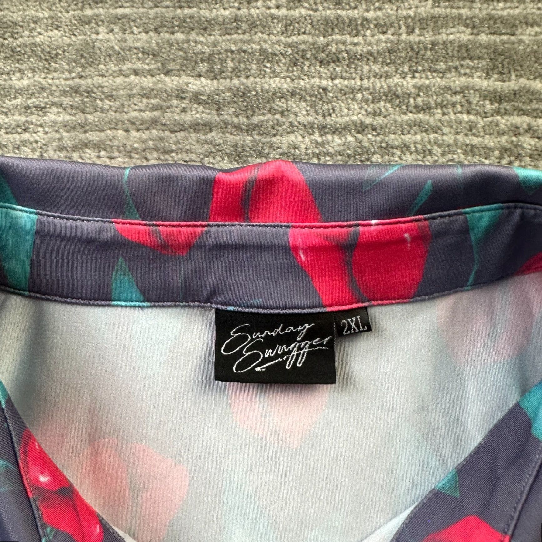 Vintage Sunday Swagger Polo Mens 2XL All Over Print Floral Golf Size US XXL / EU 58 / 5 - 6 Thumbnail