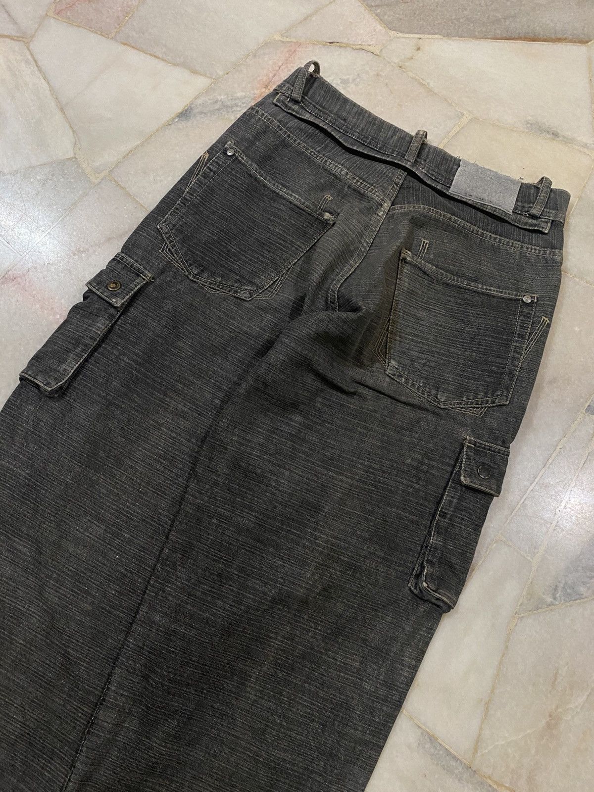 Massive RARE Vintage Freaky Massive Baggy Cargo Distressed Jeans Size US 32 / EU 48 - 11 Thumbnail