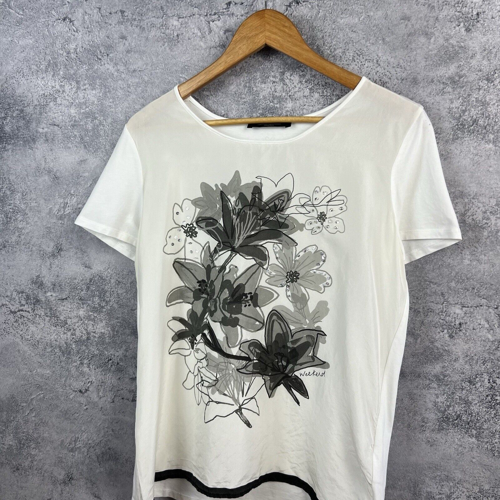 Weekend Max Mara Weekend Max Mara Tee Women's Size L Short Sleeve Size L / US 10 / IT 46 - 2 Thumbnail