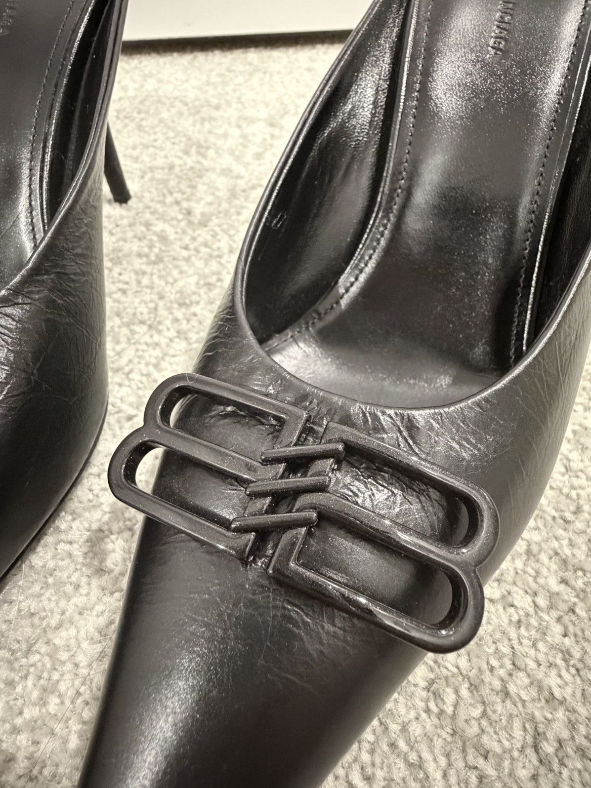 Balenciaga Balenciaga Logo Leather Heels Size US 6 / IT 36 - 4 Thumbnail