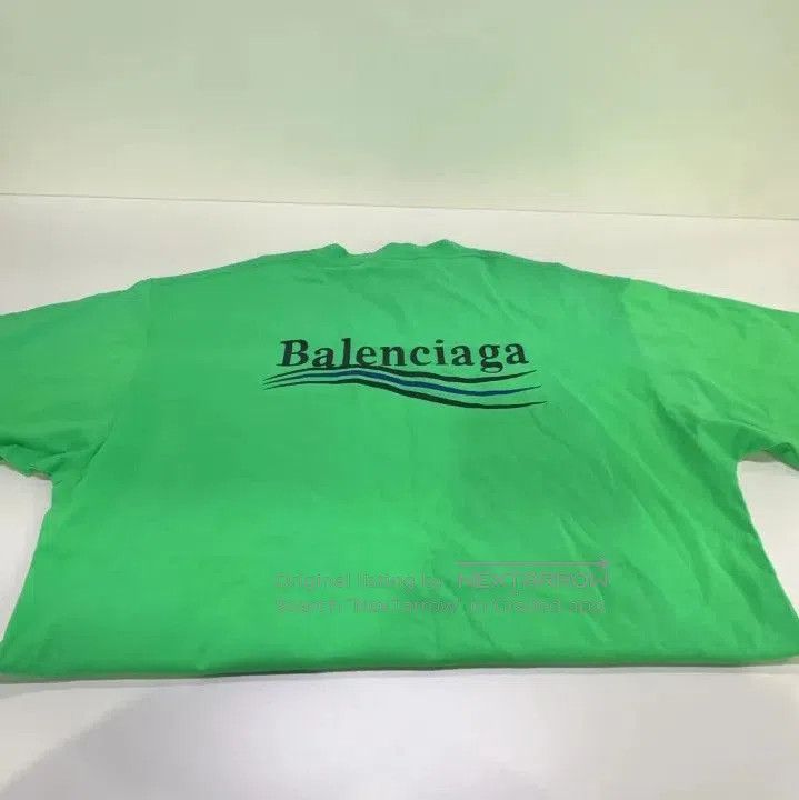 Balenciaga Balenciaga Green Graphic Short Sleeve T. Size US XS / EU 42 / 0 - 8 Thumbnail