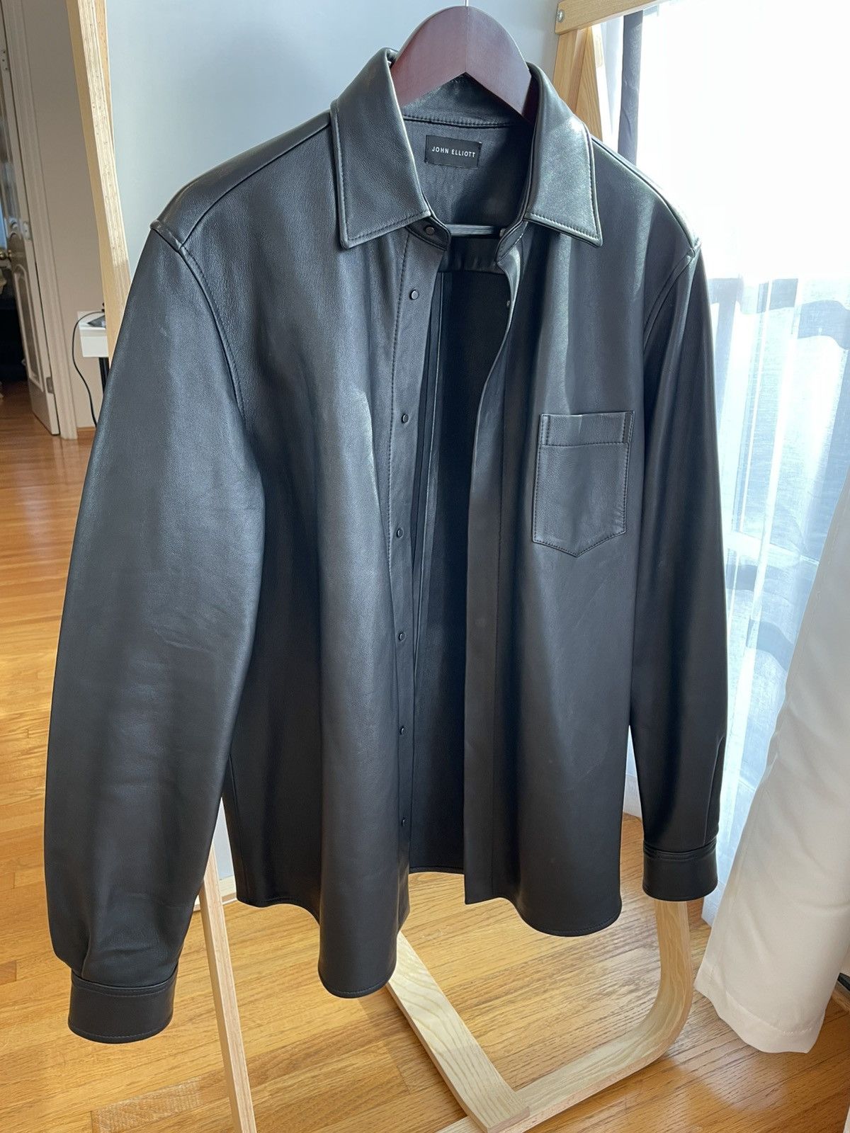 John Elliott John Elliott Black Leather Cloak Sz1/S Size US S / EU 44-46 / 1 - 2 Thumbnail