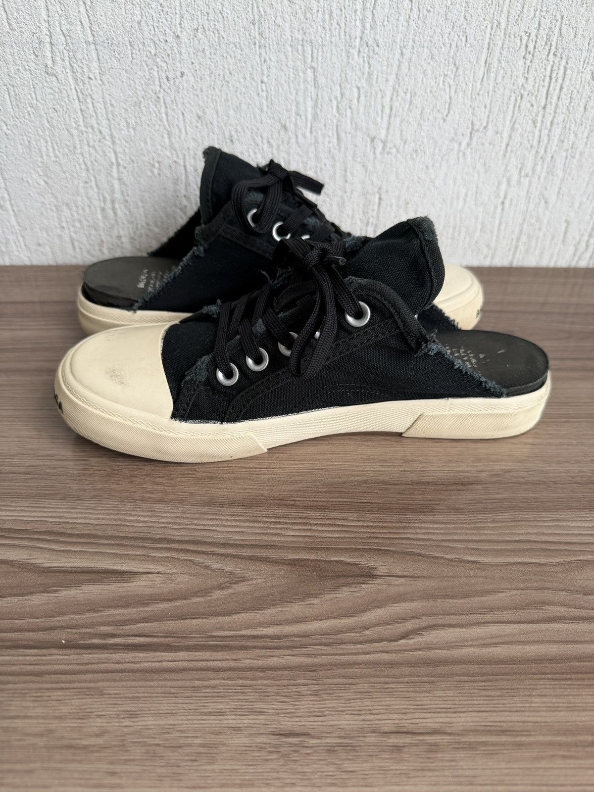 Balenciaga distress paris slip on mules Size US 6.5 / EU 39-40 - 7 Thumbnail